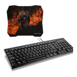 Kit Mouse Gamer Com Mousepad Quickfire E Teclado Slim