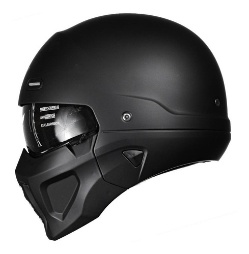 Casco Motociclista Kov Spectrum Solido Negro Mat Desmontable Color Negro Tamaño Del Casco S