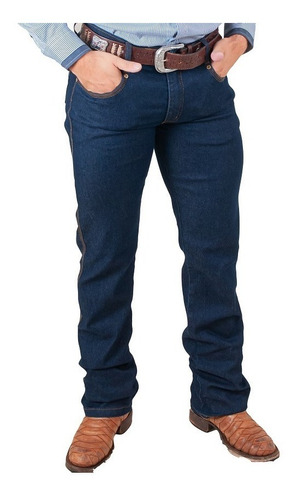 Calça Masculina Jeans Country Tecido Resistente Plus Size