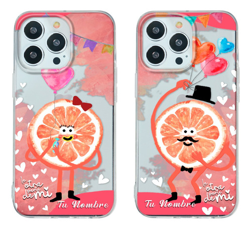 Funda Para LG De Parejas Media Naranja Nombre De Ella