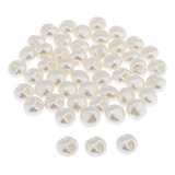 2x100pcs Botones De Vástago De Costura De Perlas De