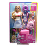 Barbie Malibu Viajera Con Mascota Y Accesorios - Premium