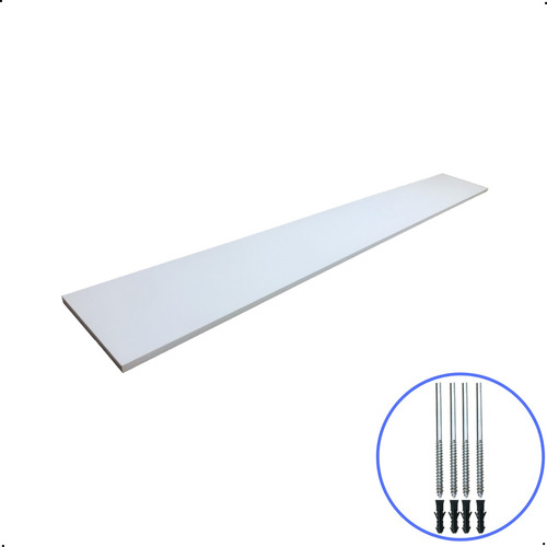 1 Prateleira 160x20 Mdf Branco  Suporte Invisivel