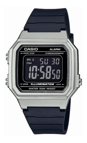 Reloj Casio Retro Plateado W-217hm-7bvdf Original 