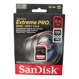 Tarjeta Memoria Sandisk Extreme Pro Sdxc 64gb I-card 200mb/s