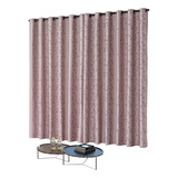 Cortina Jacquard 4mts Atena Sala Quarto Semi Blackout Rose