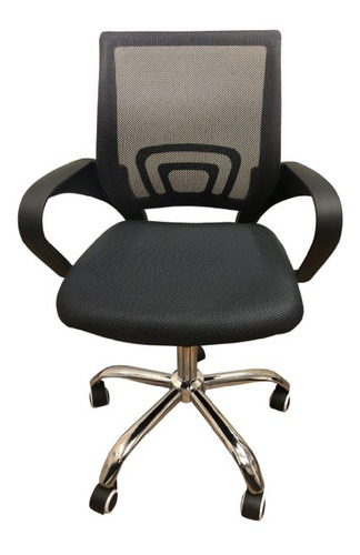 Silla De Escritorio Coolbrand Fox Ergonómica  Negra Con Tapizado De Mesh