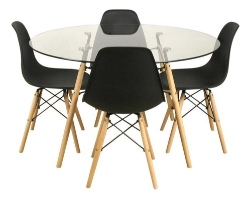 Mesa Comedor Eames + 4 Sillas Eames