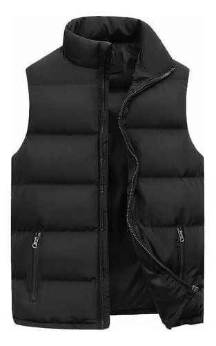 Chaqueta Acolchada Sin Mangas Con Cuello Alzado Acolchado