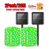 Tira De Luz Led Solar, Luz De Hadas Al Aire Libre 40m (2x20m