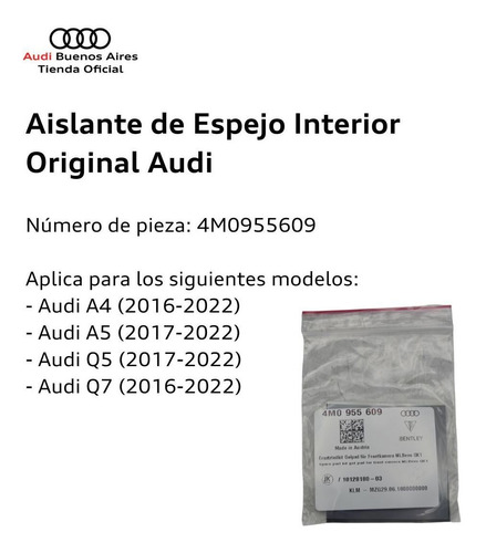 Aislante De Cmara En Espejo Interior Audi A4 A5 Audi Foto 2
