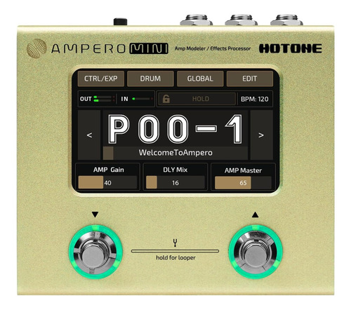 Pedalera Hotone Ampero Mini Mp-50mt Amp Modeler Fx Processor