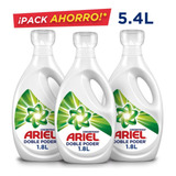 Pack 3 Detergente Líquido Ariel Concentrado Doble Poder 1.8l