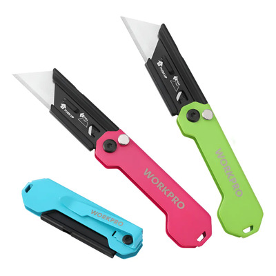 Juego De Cuchillos Plegables Utilitarios Compactos Workpro D