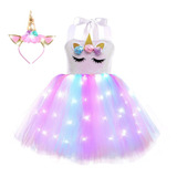 Vestido De Princesa Brillante Led, Vestido De Gasa.