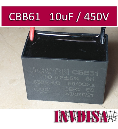 Cbb61 10uf 450v Capacitor De Arranque