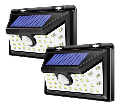 Pack X2 Focos Solares Led Foco Sensor Movimiento Focos Solar