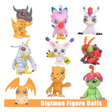 Conjunto De 9 Figuras De Ação Digimon Coleção Anime Model