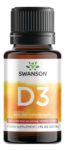 Swanson - Vitamina D3 En Gotas 2000 Ui 30ml