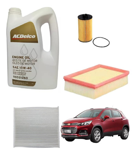 Kit Cambio De Aceite Y Filtros Chevrolet Tracker 1.8