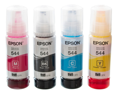 Tinta Original T544 Para Impresora Epson L3110 L3150 65ml 