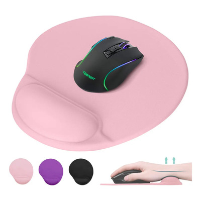 TERPORT Tapete Para Mouse Rosa Ergonómico Con Reposamuñeca de Gel Silicona 2cm, Tapete de Mouse Antideslizante, Mausen Pad Duradero, Mouse Pad Gamer 25x22cm | MercadoLibre