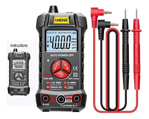 Multímetro Profesional Rango Y Escala Automático Aneng-m167