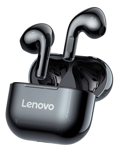 Auriculares In-ear Gamer Inalámbricos Lenovo Livepods Lp40 Negro Con Luz Led