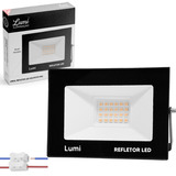 Kit 3 Refletor Super Led Holofote Pro 50w Bivolt Prova D'água Cor Da Luz Branco Quente Lumi