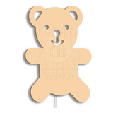 Luminária Abajur Parede Urso B Madeira G9 30cm Decoração