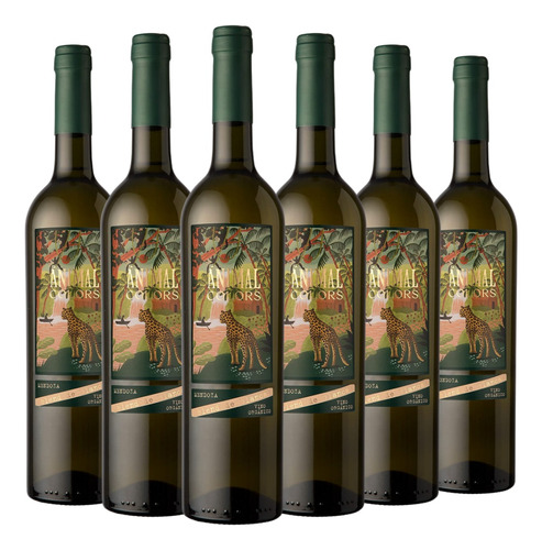 Vino Animal Colors Blend De Blancas Organico Caja X 6 750ml