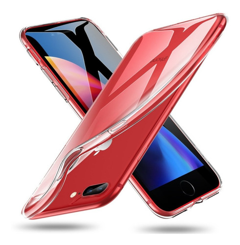 Capa Case Transparente Para iPhone 7 8 / Plus + Pelíc Vidro