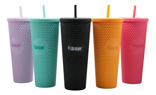 Vaso Tumbler Térmico Bombilla 710 Ml Colores Keep 