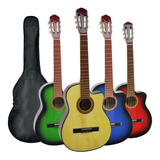 Pack Guitarra Criolla Con Corte Funda Pua Varios Colores
