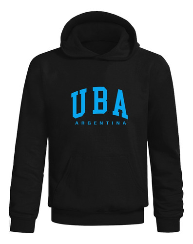 Buzo Canguro Negro Uba Universidad Buenos Aires Unisex 02