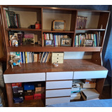 Biblioteca Con Cajonera ,estantes De Madera Y Escritorios