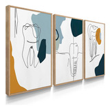 Quadros Decoração Consultório Dentista Escritório Abstrato 