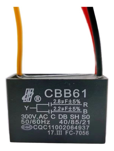 Cbb61 Fan Ceiling Fan Capacitor 2.2+2.8uf3-wire