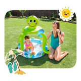 Pileta Inflable Infantil Vinilo Pulpo 102x104cm 45lt Intex 