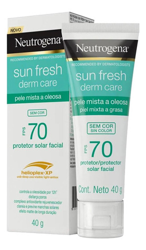 Protector Solar Facial Neutrogena Sin Color Fps 70 40g