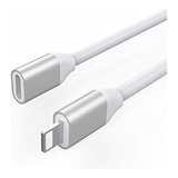 Charger Extension Cable Para iPhone iPad Plateado