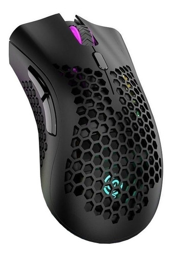 Mouse Gamer Leve Bm600 Sem Fio Recarregável Rgb Preto