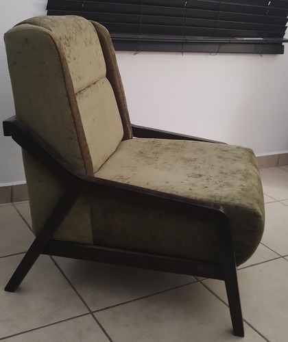 Sillon De Madera En Tela Muy Cómodo 