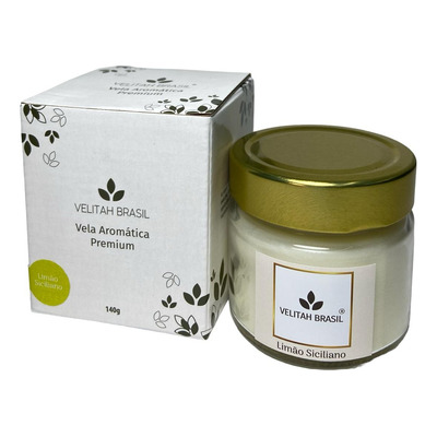 Vela Aromática Premium Limão 140g 30h Aromatizada Perfumada