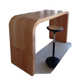 Barra Desayunador Moderno Laqueado Minimalista Sketch Wood