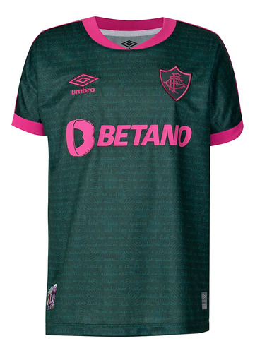 Camisa Infantil Fluminense Fc 2023 Uniforme 3 Verde Umbro