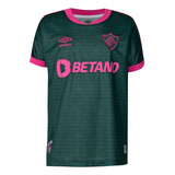 Camisa Infantil Fluminense Fc 2023 Uniforme 3 Verde Umbro