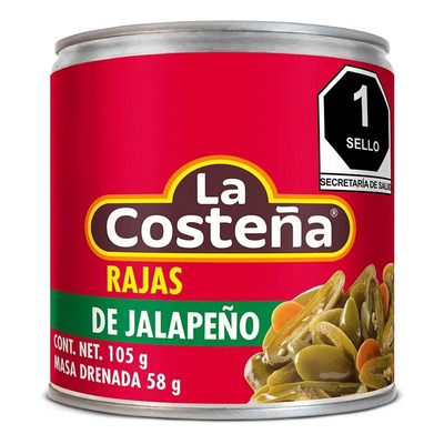 Chiles Jalapeños En Rajas En Escabeche 105 Gr La Costeña