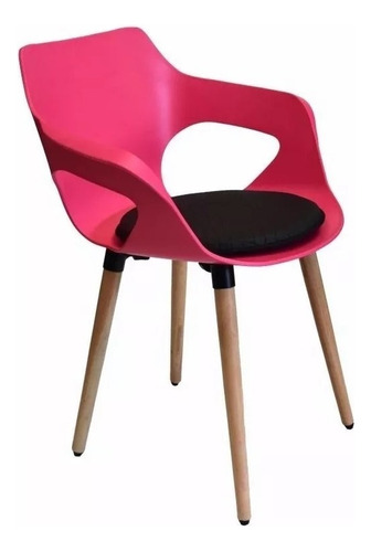 Silla Eames Madera Hogar Cocina Estar Living Excelente Estructura De La Silla Fucsia Asiento N/a Diseño De La Tela N/a