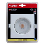 Kit 3  Spot Led 7w 4000k Quadrado Par 20 Gesso Sanca Bivolt